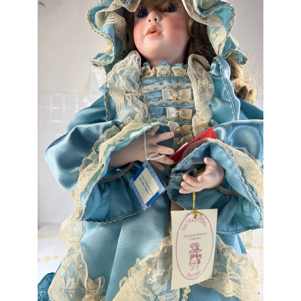 Dianna Effner Porcelain Doll McDonalds n Me Treasured Heirloom Blue Lace Dress - Picture 3 of 13